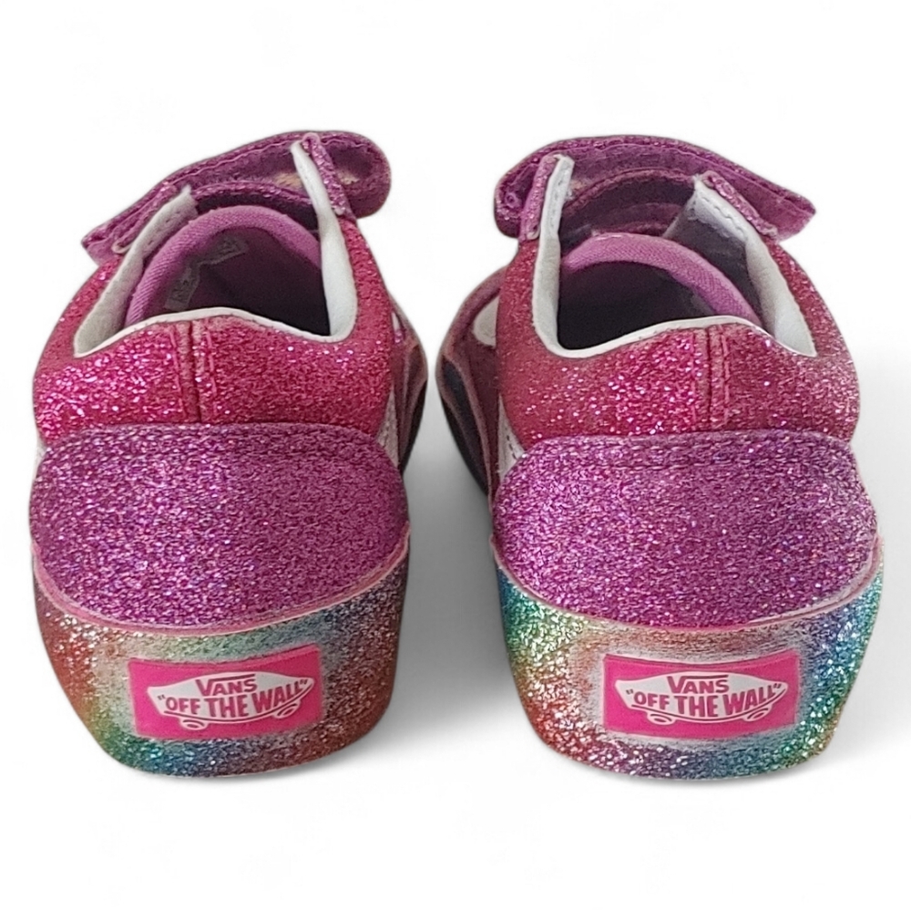 NWOT Vans Kids Old Skool Rainbow Glitter Shoes - Picture 5 of 8